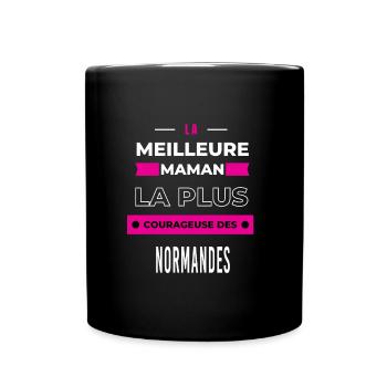 La meilleure maman plus courageuse des Normandes - Mug uni - noir - Devant