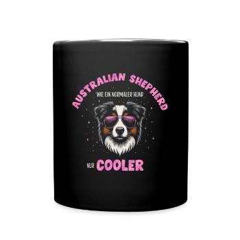 Aussie - like a normal dog only cooler pink - Full Colour Mug - black - Front