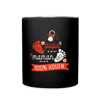 Rouen foot bébé supporter club football Rouen - Mug uni - noir - Devant