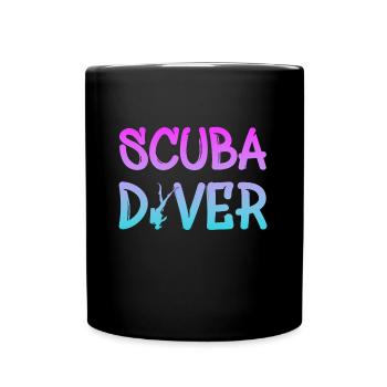Diving Tauchen - Tasse einfarbig - Schwarz - Vorne