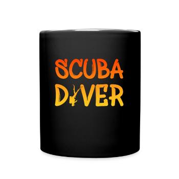 Scuba Diver - Taucher - Tauchen - Diving - Tasse einfarbig - Schwarz - Vorne