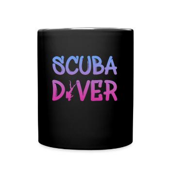 Scuba Diver Tauchen Taucher Diving - Tasse einfarbig - Schwarz - Vorne