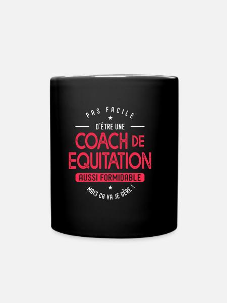 coach Equitation formidable cadeau humour cheval - Mug uni - noir