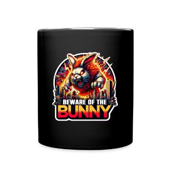 Méfiez-vous de la catastrophe du lapin - Mug uni - noir - Devant