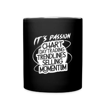 Trading ma passion cool trading design - Mug uni - noir - Devant