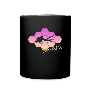 Tauchen - Tasse einfarbig - Schwarz - Vorne