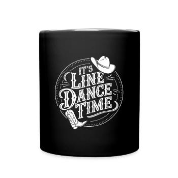 Line Dance Time Line Dancing Dancing - Full Colour Mug - black - Front