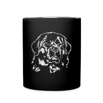 Neufundländer Newfoundland Hunde Hund Wilsigns - Tasse einfarbig - Schwarz - Vorne
