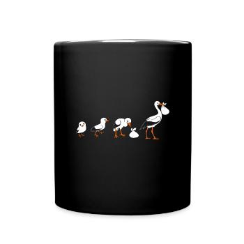 Storch evolution - Tasse einfarbig - Schwarz - Vorne