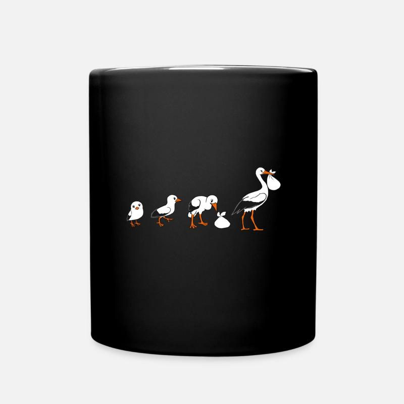 Storch evolution - Tasse einfarbig - Schwarz
