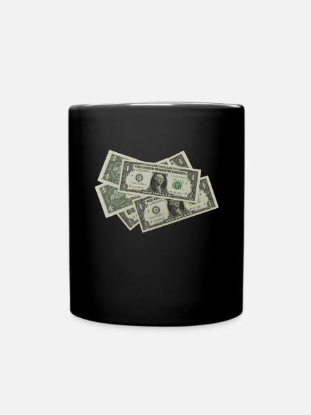Geldscheine Geschenk Idee - Tasse einfarbig - Schwarz