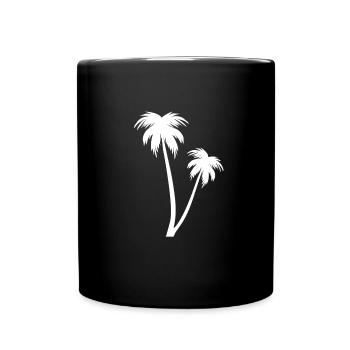 Palmier blanc sur la plage - Mug uni - noir - Devant