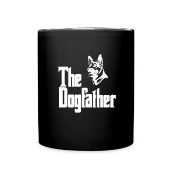 The Dogfather Schäferhund - Tasse einfarbig - Schwarz - Vorne