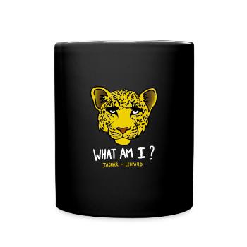 Chat Leopard Guépard Drôle animal cadeau - Mug uni - noir - Devant
