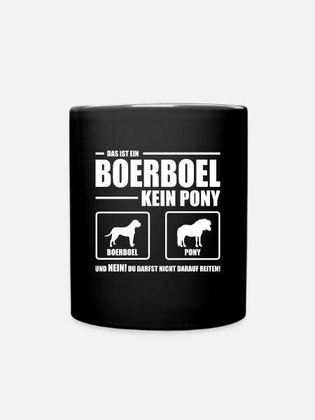 BOERBOEL kein Pony Wilsigns Lustiger Hundespruch - Tasse einfarbig - Schwarz