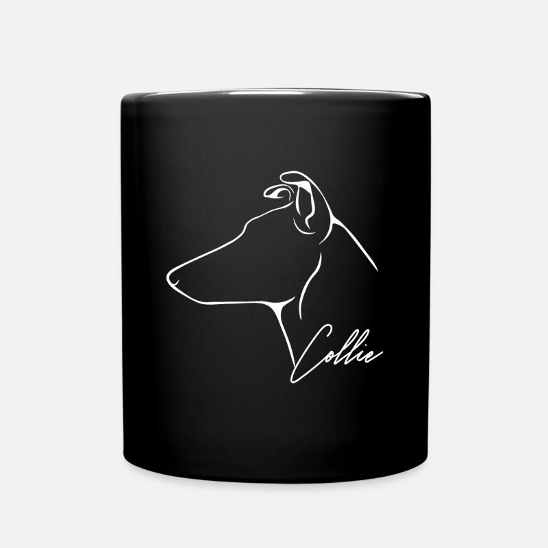 Kurzhaar COLLIE Wilsigns Profil Hunde Hund - Tasse einfarbig - Schwarz