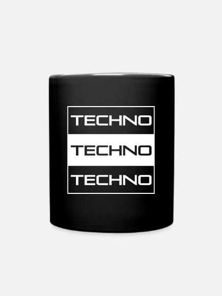 Dark techno - Tasse einfarbig - Schwarz