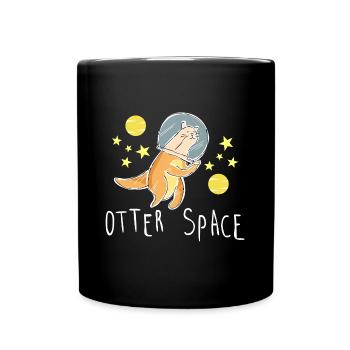 Otter - Tasse einfarbig - Schwarz - Vorne