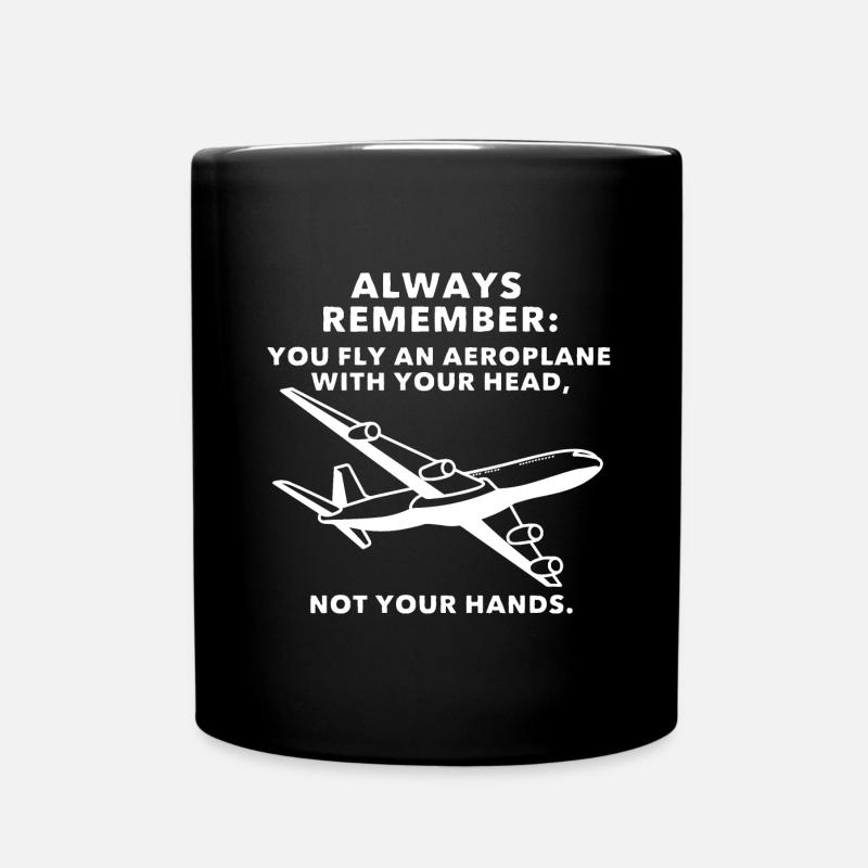 Plane pilot - Full Colour Mug - black