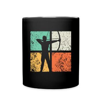 Bogenschütze - Tasse einfarbig - Schwarz - Vorne