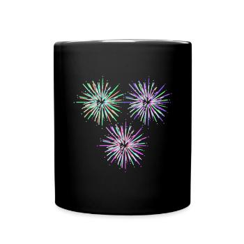 Fusée de feu d'artifice - Mug uni - noir - Devant