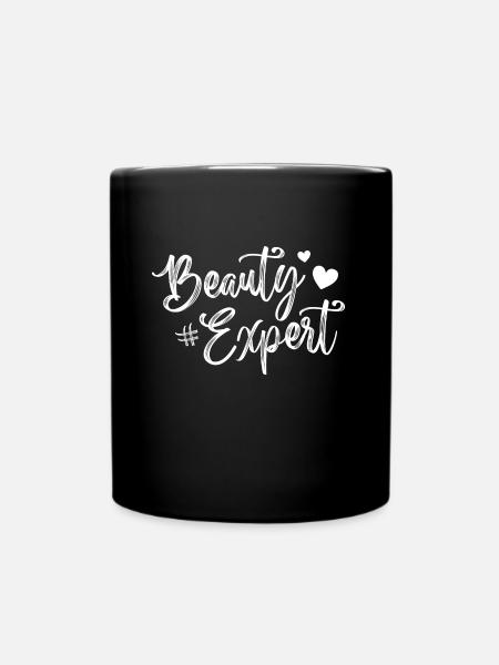 beauty expert herz - Tasse einfarbig - Schwarz