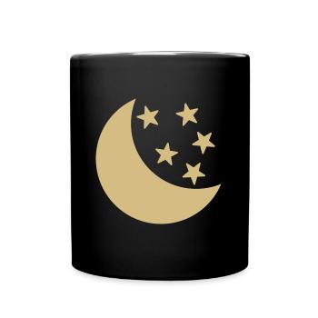 MOND UND STERNE - Tasse einfarbig - Schwarz - Vorne