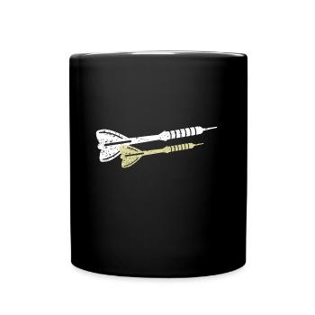 darts dartpfeil - Tasse einfarbig - Schwarz - Vorne