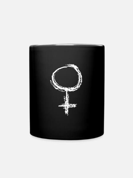Girl female symbol - Full Colour Mug - black