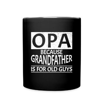 opa, cooler opa, geschenkidee, geschenk, familie - Tasse einfarbig - Schwarz - Vorne