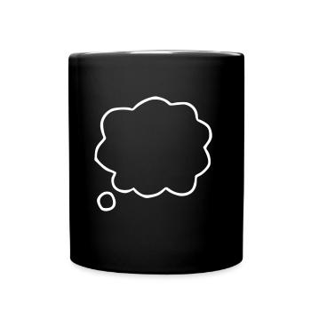 Emoji Thought Bubble Sketch White - Full Colour Mug - black - Front