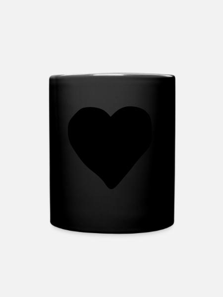 Emoji poker coeur croquis noir - Mug uni - noir
