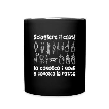 Ablegen! Ich kann die Knoten ich weiß den Kurs - Tasse einfarbig - Schwarz - Vorne