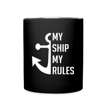 My boat my rules - Full Colour Mug - black - Front