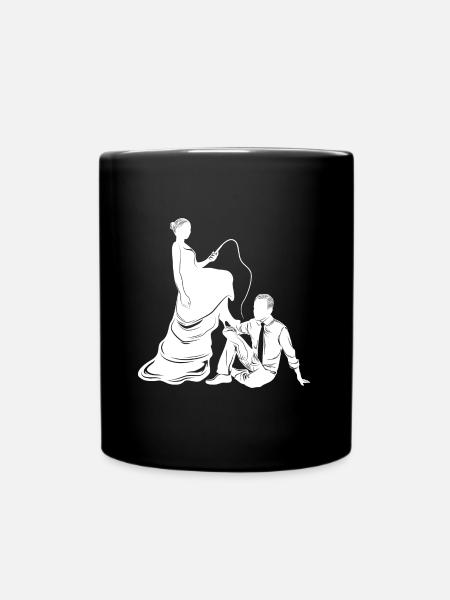 brautpaar ehepaar silhouette - Tasse einfarbig - Schwarz
