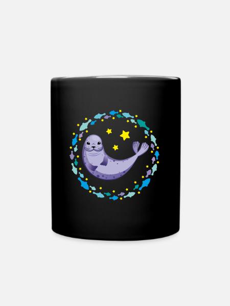 Drôle de sceau drôle de sceau - Mug uni - noir