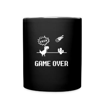 GAME OVER DINO - Full Colour Mug - black - Front