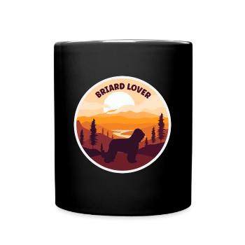 Briard Lover at sunset - Full Colour Mug - black - Front