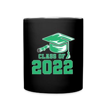 Abi 2022 Schule Abschluss Studium Class of 22 - Tasse einfarbig - Schwarz - Vorne