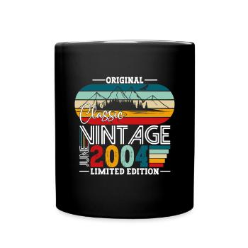 Original June Vintage 2004 19th Birthday Men - Full Colour Mug - black - Front