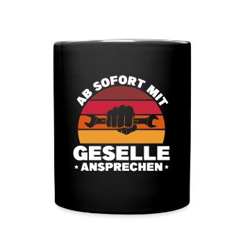 Kfz Mechaniker Geselle Kfzler Geschenk - Tasse einfarbig - Schwarz - Vorne