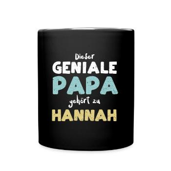 Dieser Geniale Papa Gehört Zu Ha... - Tasse einfarbig - Schwarz - Vorne