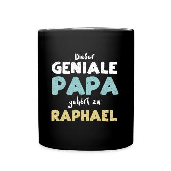 Dieser Geniale Papa Gehört Zu Ra... - Tasse einfarbig - Schwarz - Vorne
