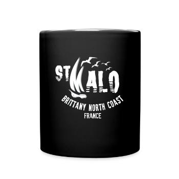 St Malo Brittany North Coast - Full Colour Mug - black - Front