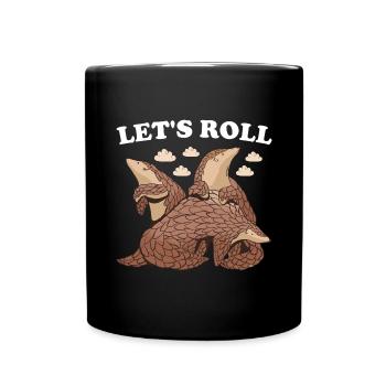 Roulons Pangolin - Mug uni - noir - Devant