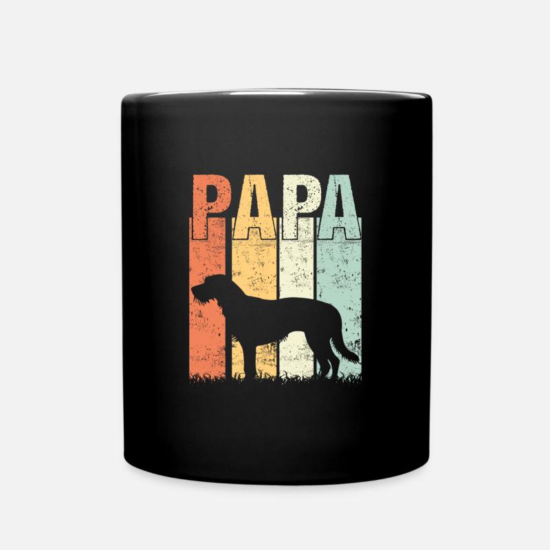 Kromfohrländer Kromi Hund Papa Vintage - Tasse einfarbig - Schwarz