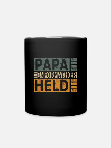 Informatiker Papa Vater informatik lustig Sprüche - Tasse einfarbig - Schwarz