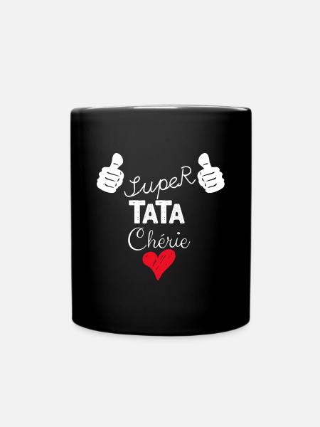 Super Tata Chérie Amour Tatie - Mug uni - noir