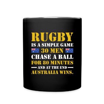 Le rugby est un jeu simple Australie Rugby - Mug uni - noir - Devant
