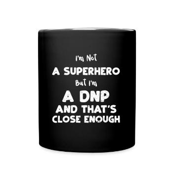 Je ne suis pas un super-héros mais je suis un Dn... - Mug uni - noir - Devant
